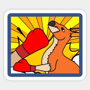 Boxing Glove Boxing Kangaroo Fighting Sticker